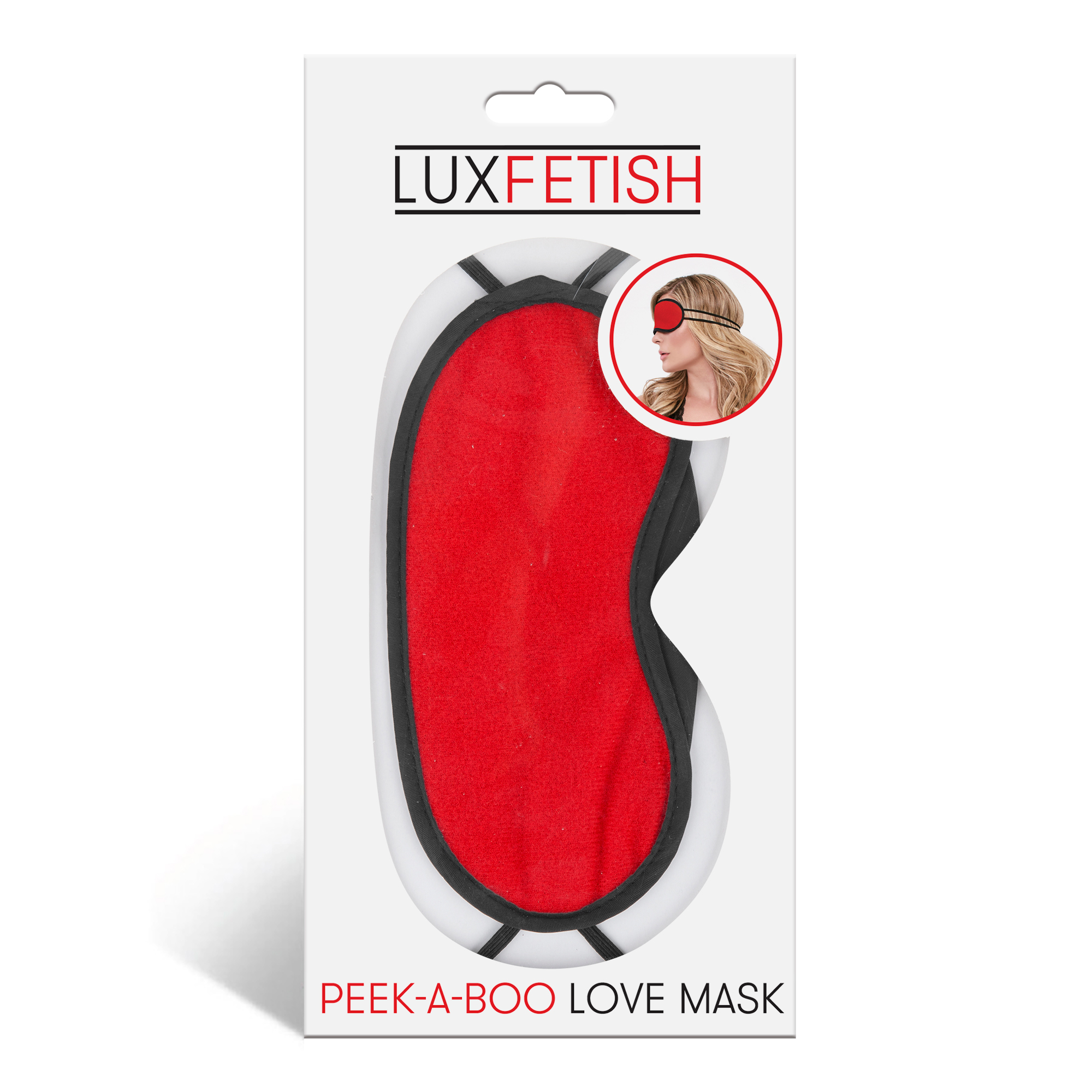 peek a boo love mask red