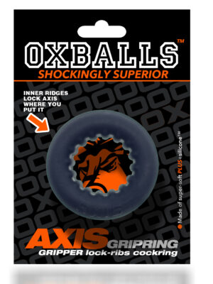 axis rib griphold cockring black ice axis rib griphold cockring black ice