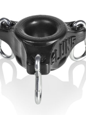 slung stretchy silicone weighted ballstretcher black