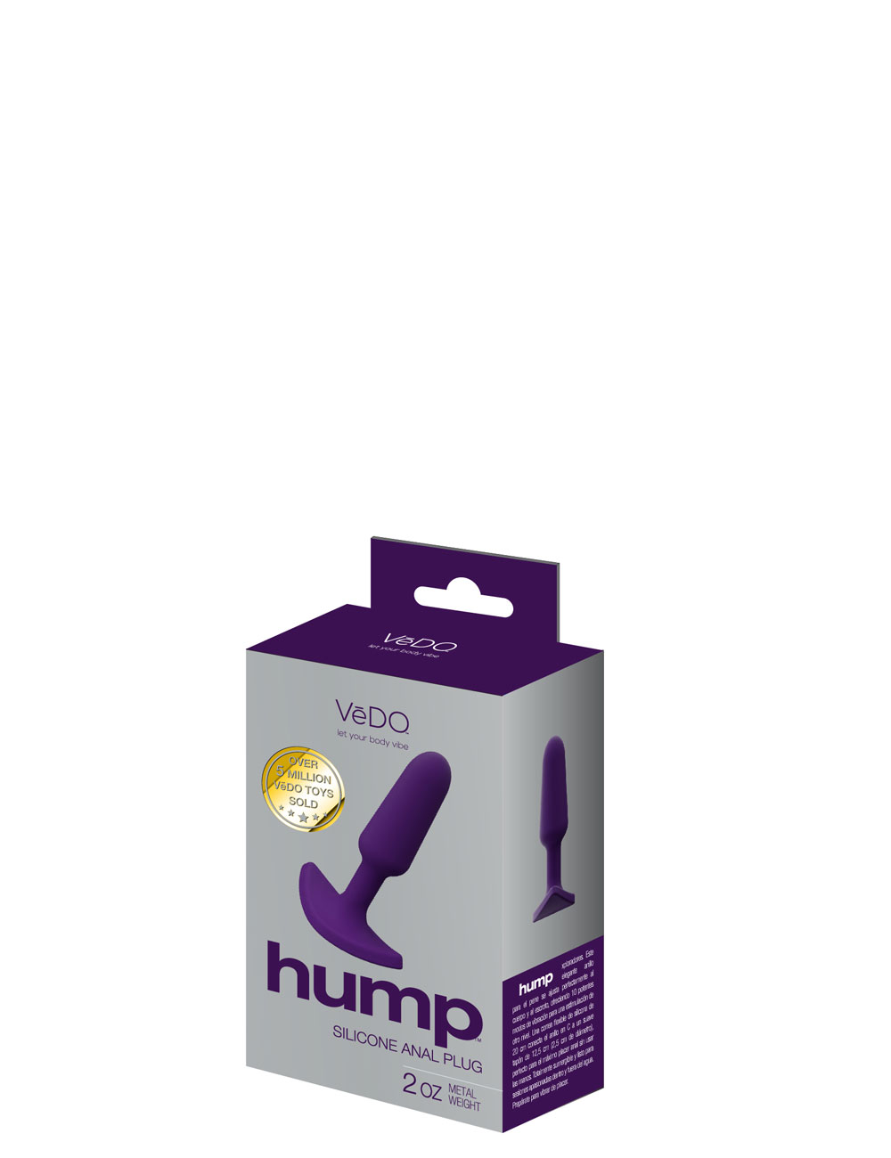 hump silicone anal plug purple
