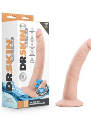 dr. skin glide 7.5 inch self lubricating dildo vanilla dr. skin glide 7.5 inch self lubricating dildo vanilla
