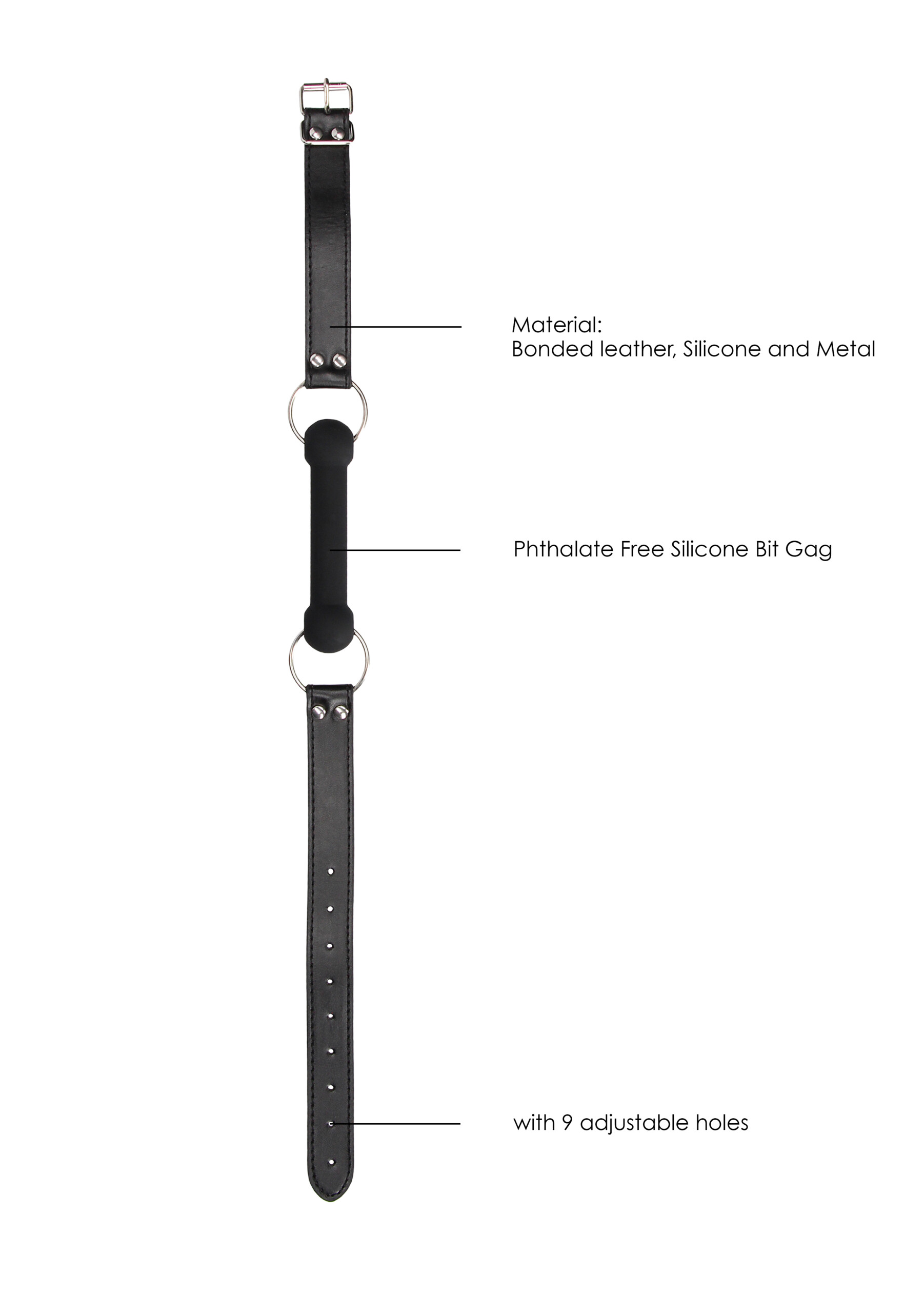 silicone bit gag with adjustable bonded leather straps black silicone bit gag with adjustable bonded leather straps black