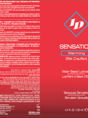 id sensation warming water based lubricant 4.4 oz