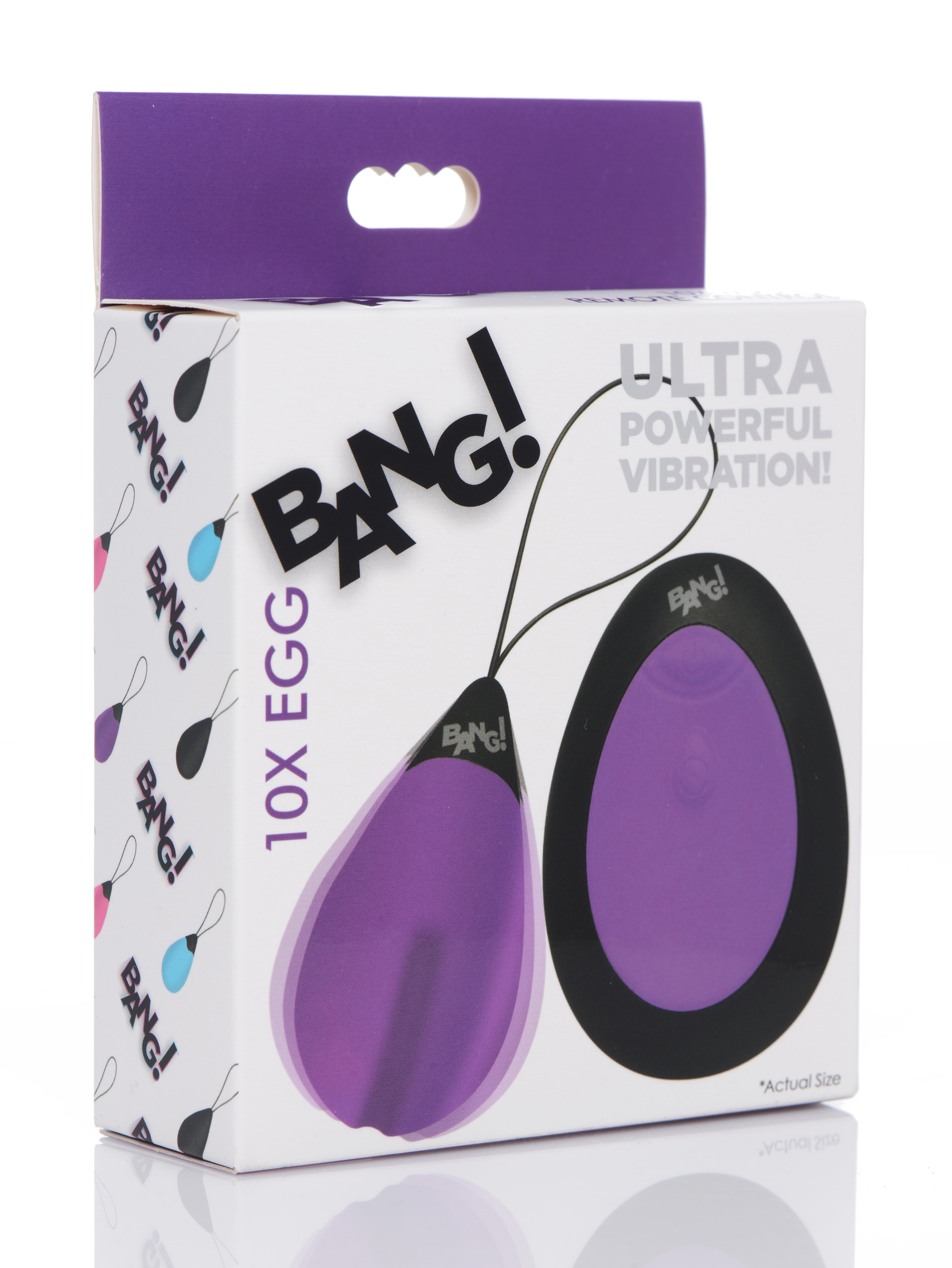 bang 10x silicone vibrating egg purple