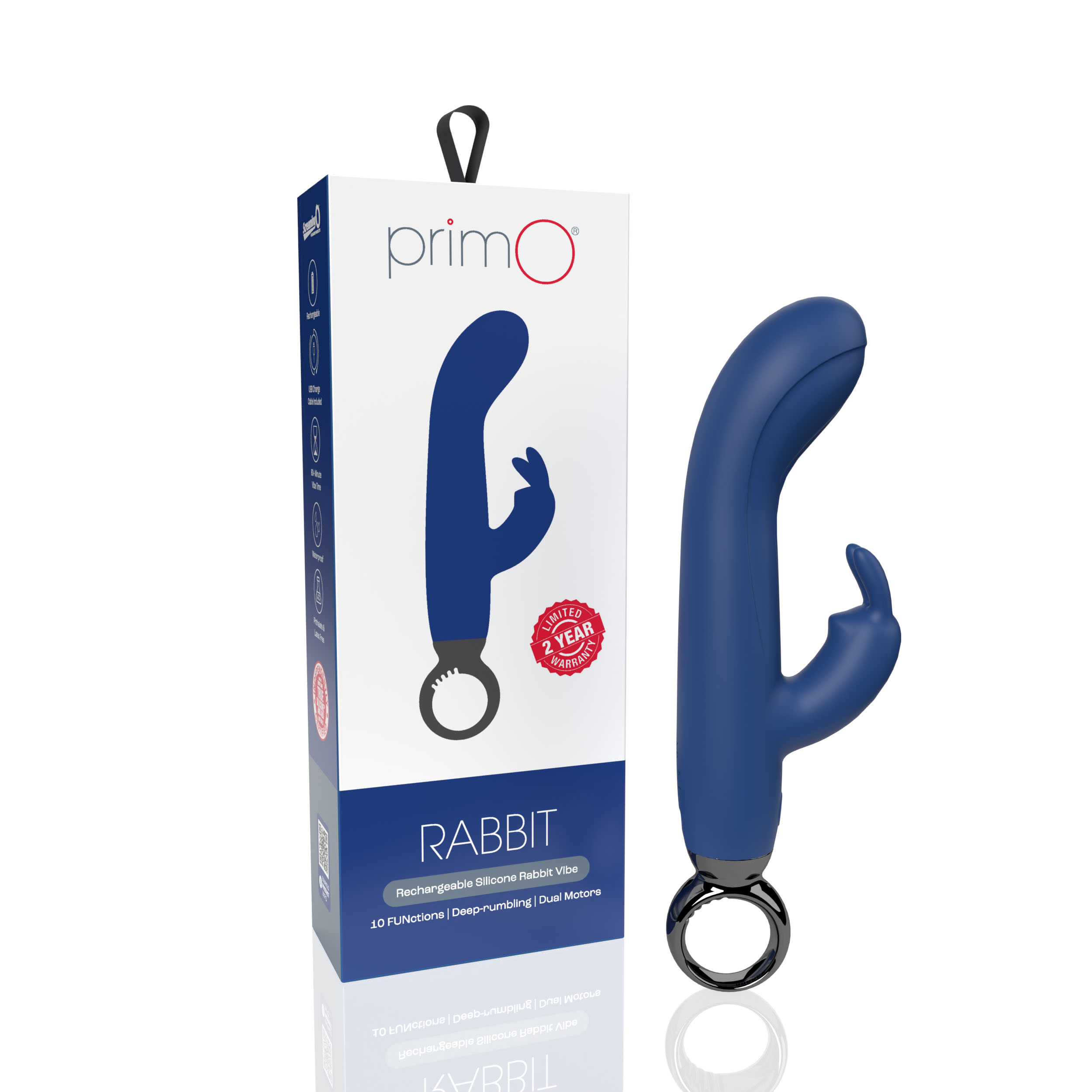 primo rabbit rechargeable vibrator blueberry