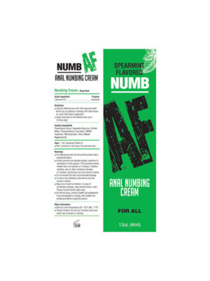 numb af spearmint flavored anal numb cream 1.5 oz (44 ml)