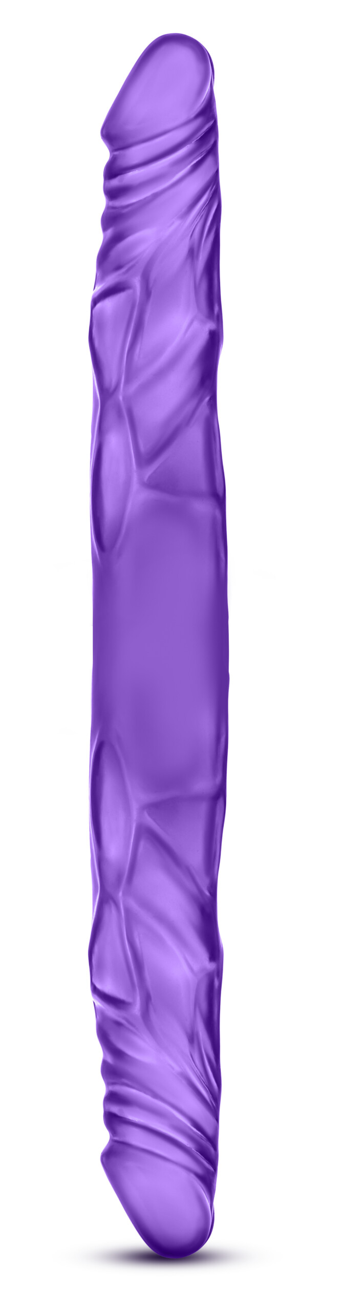 b yours 14 inch double dildo purple