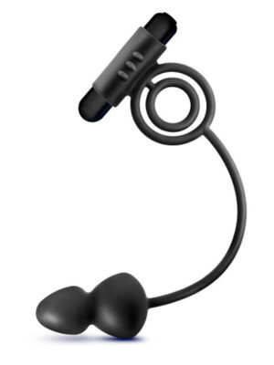 anal adventures platinum silicone anal ball with vibrating c ring black anal adventures platinum silicone anal ball with vibrating c ring black