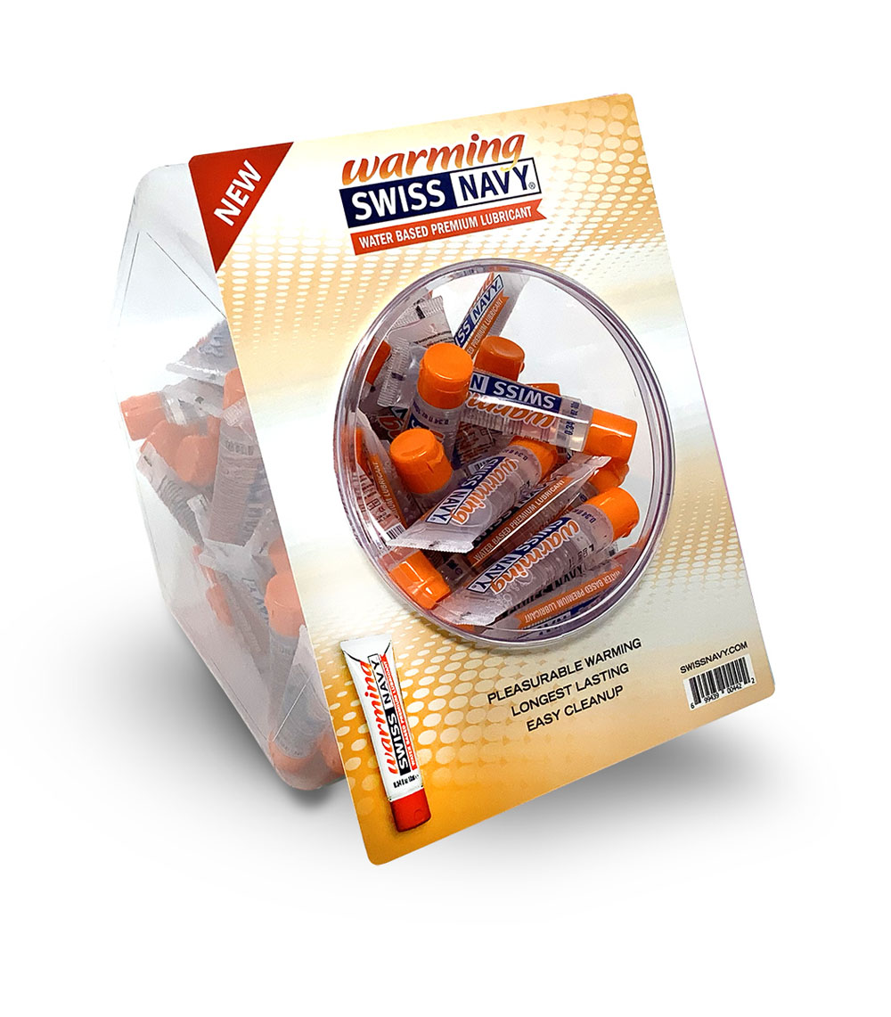 swiss navy warming lubricant 10ml 100ct fishbowl