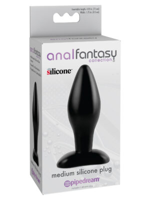 anal fantasy collection medium silicone plug black anal fantasy collection medium silicone plug black