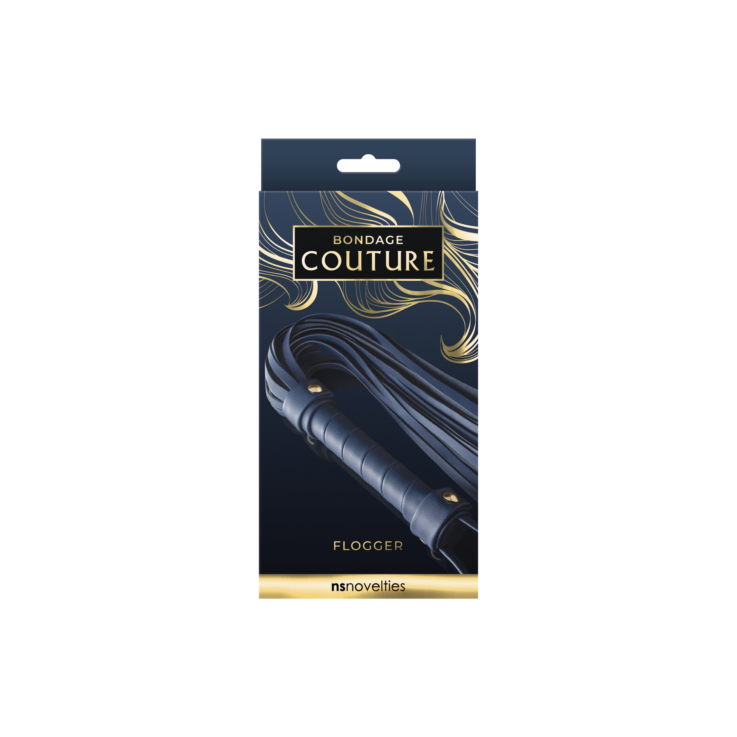 bondage couture flogger blue