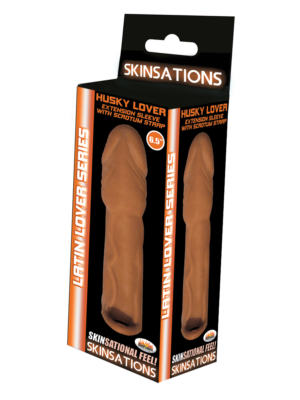 skinsations latin lover series husky lover 6.5 inch brown