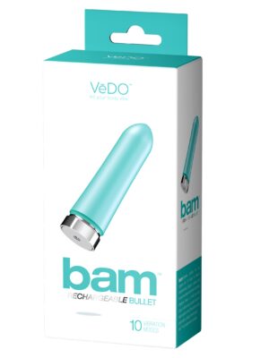 bam rechargeable bullet tease me turquoise