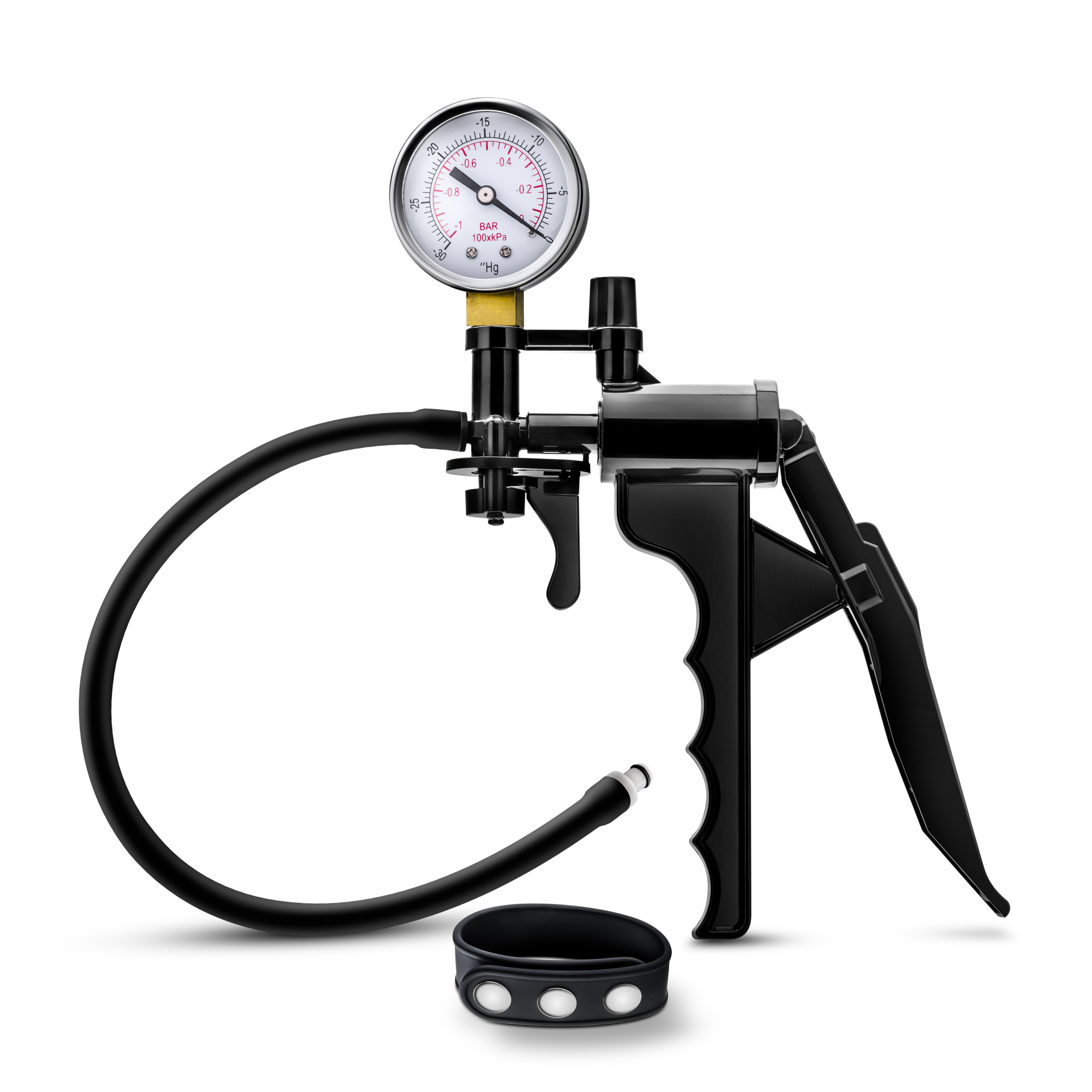 performance gauge pump pistol with silicone tubing & silicone cock strap black