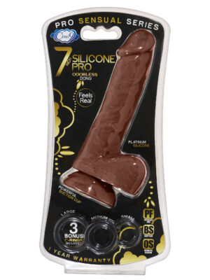 7 inch silicone pro odorless dong brown