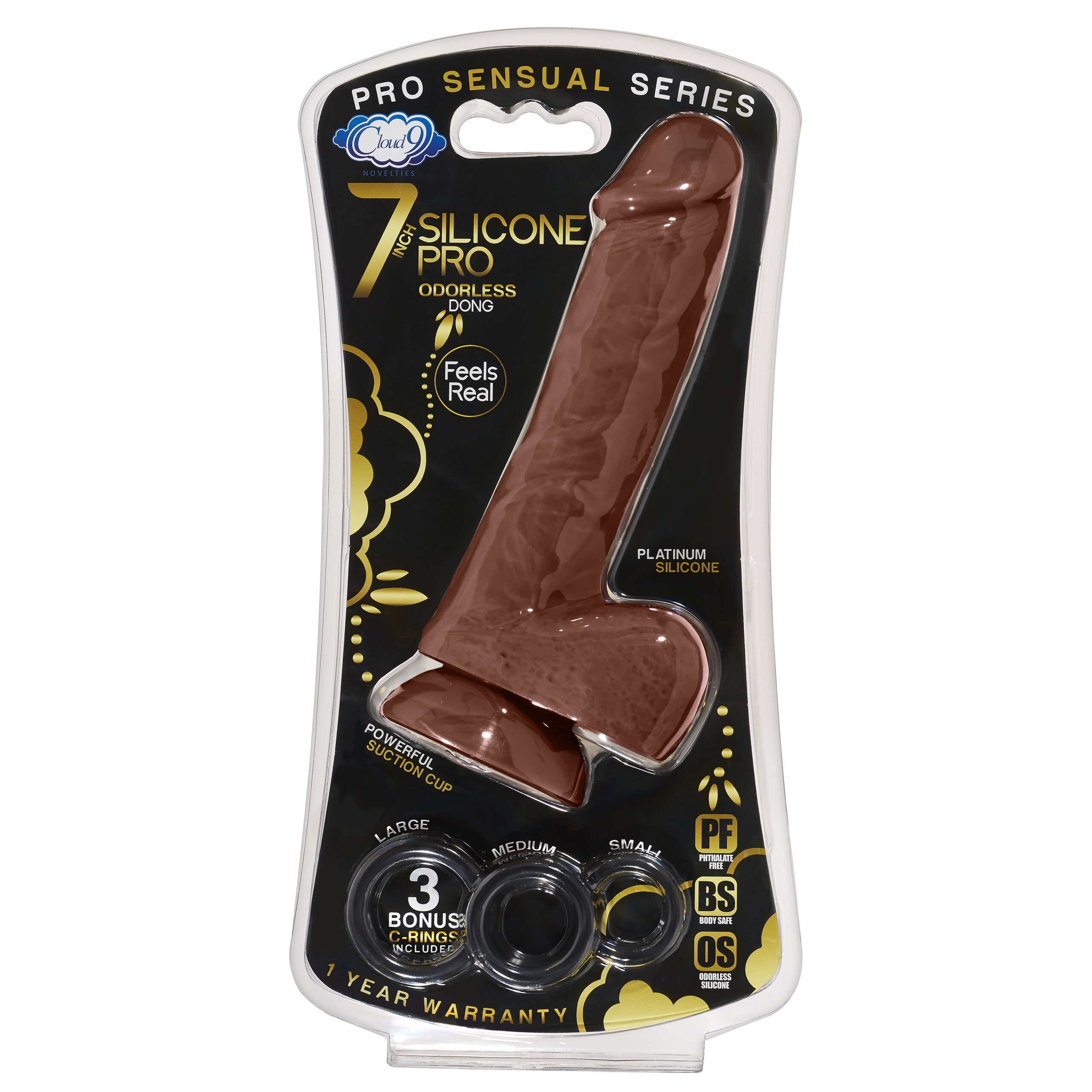 7 inch silicone pro odorless dong brown 7 inch silicone pro odorless dong brown