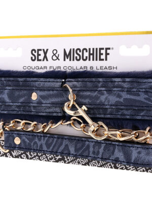 cougar fur collar and leash cougar fur collar and leash