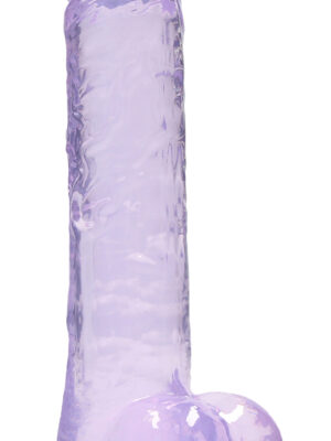 8 inch realistic dildo with balls purple