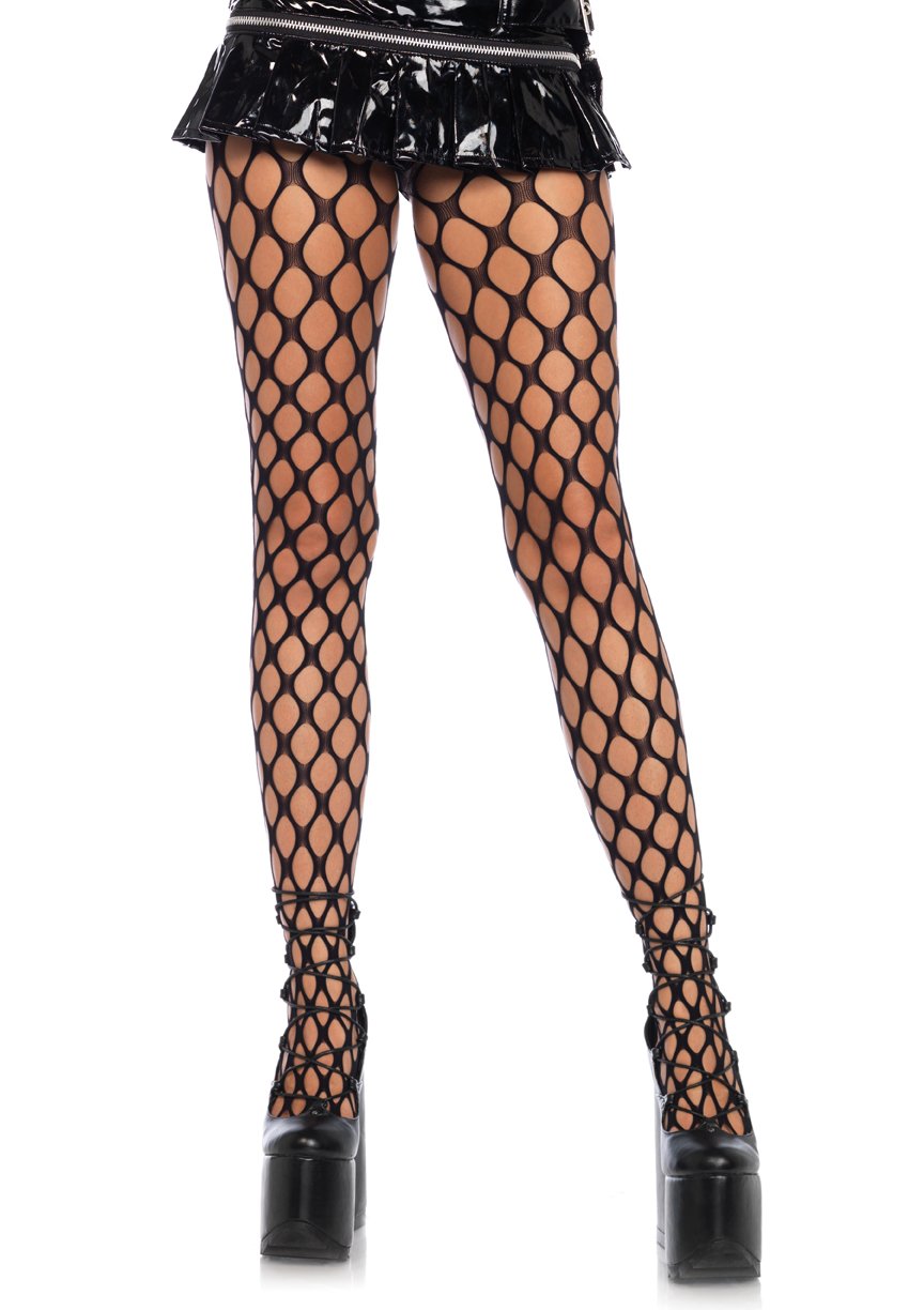 jumbo pothole net tights black one size jumbo pothole net tights black one size
