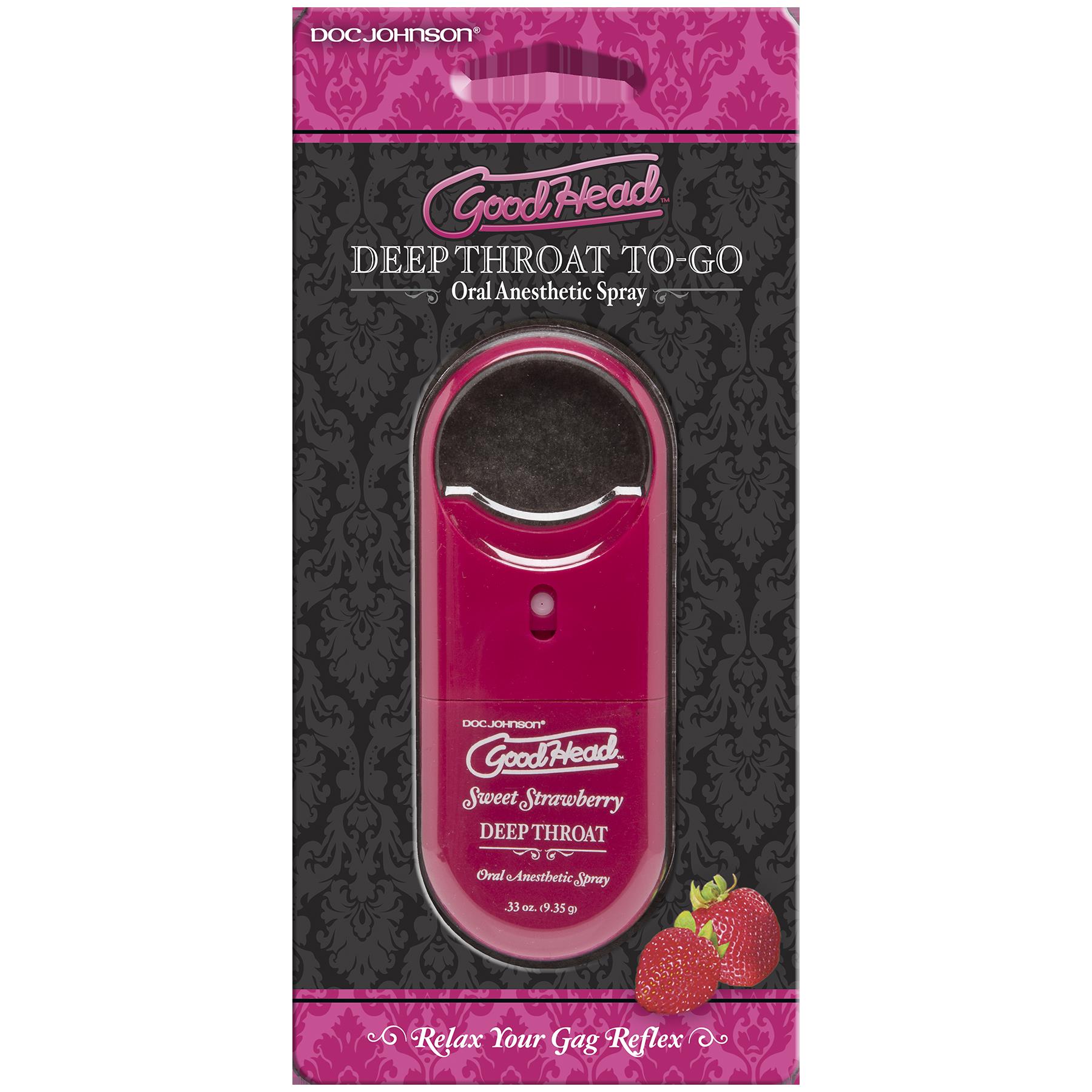 goodhead to go deep throat spray sweet strawberry