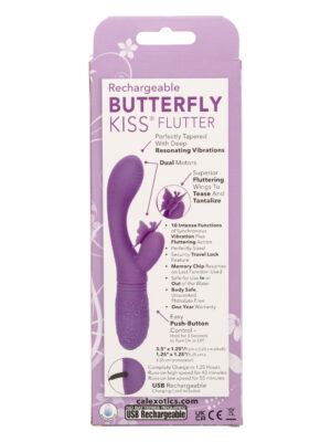 rechargeable butterfly kiss flutter purple