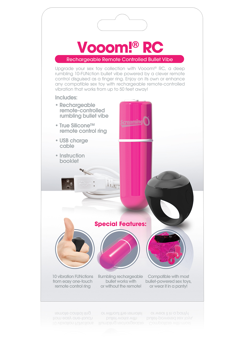 charged vooom remote control bullet pink