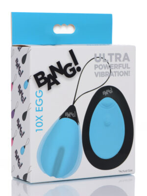 bang 10x silicone vibrating egg blue