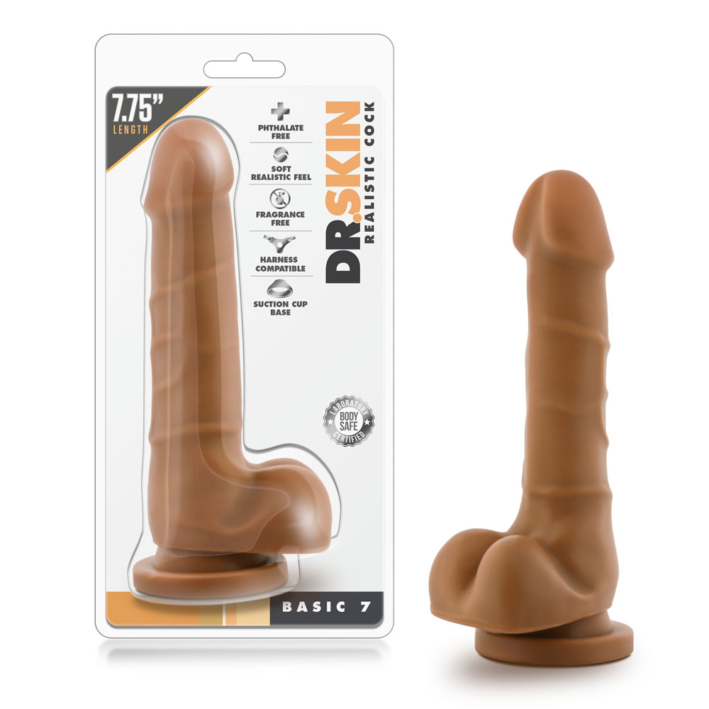 dr. skin realistic cock basic 7 mocha dr. skin realistic cock basic 7 mocha