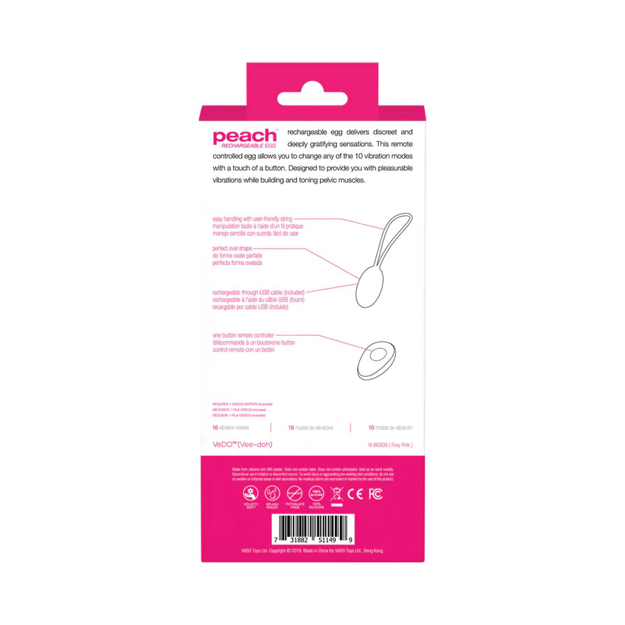 peach vibrating egg foxy pink