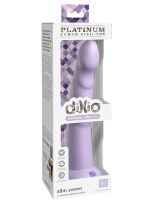 dillio platinum slim seven 7 inch dildo purple
