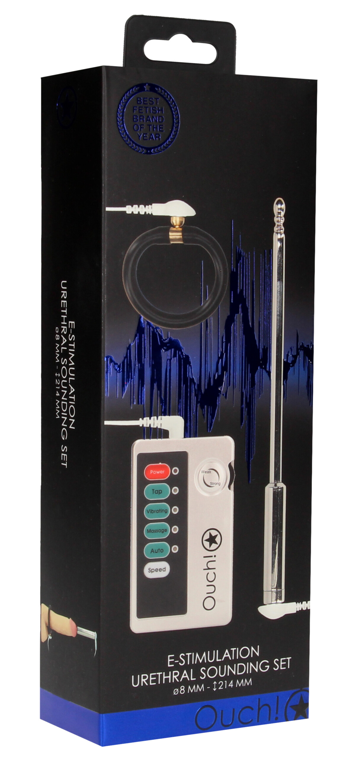 e stimulation urethral sounding set silver