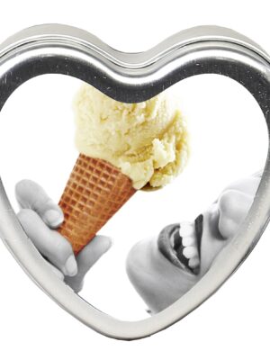 edible heart candle vanilla 4 oz
