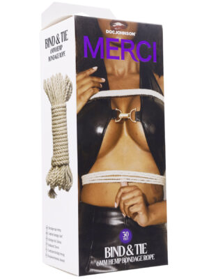 merci bind and tie 6mm hemp bondage rope 30 feet natural