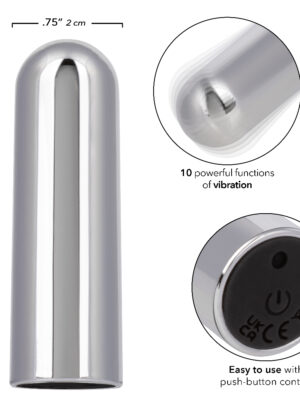 10 function rechargeable bullet silver
