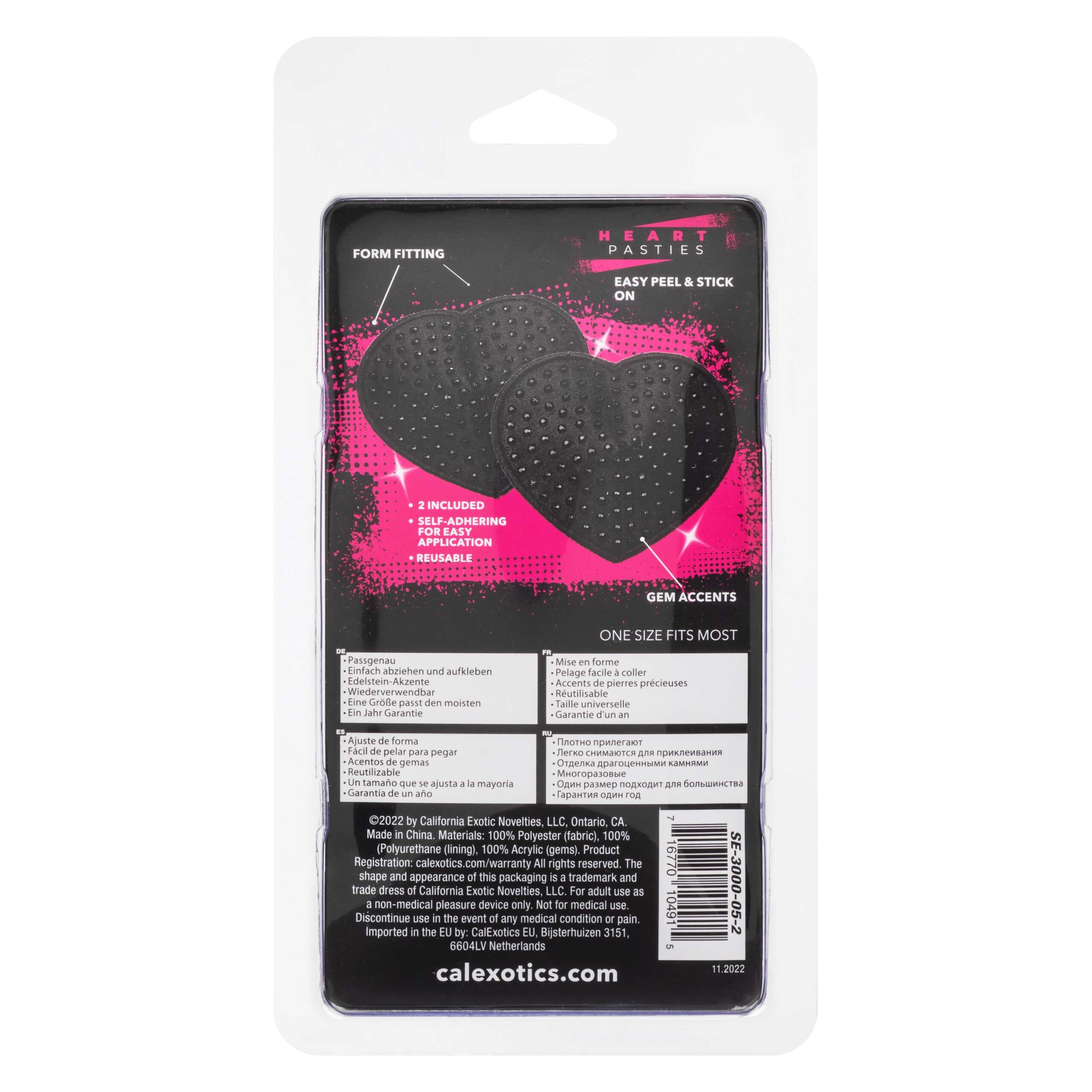 radiance heart pasties black
