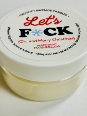 let's fuck massage candle peppermint marshmallow 1.7 oz