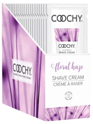 coochy shave cream floral haze 15 ml foils 24 count display