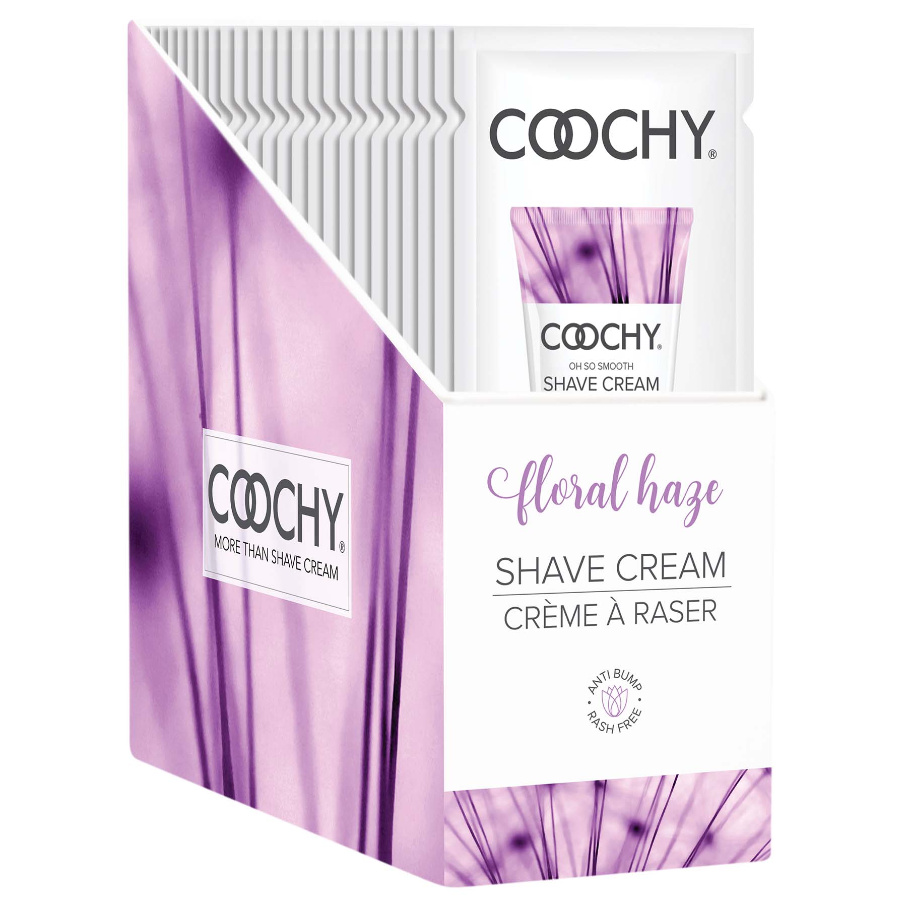 coochy shave cream floral haze 15 ml foils 24 count display coochy shave cream floral haze 15 ml foils 24 count display