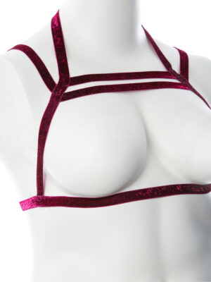gender fluid sugar coated harness large/xxlarge raspberry