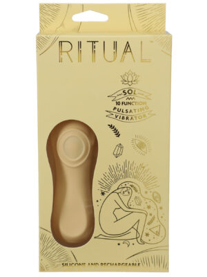 ritual sol rechargeable silicone pulsating vibe yellow