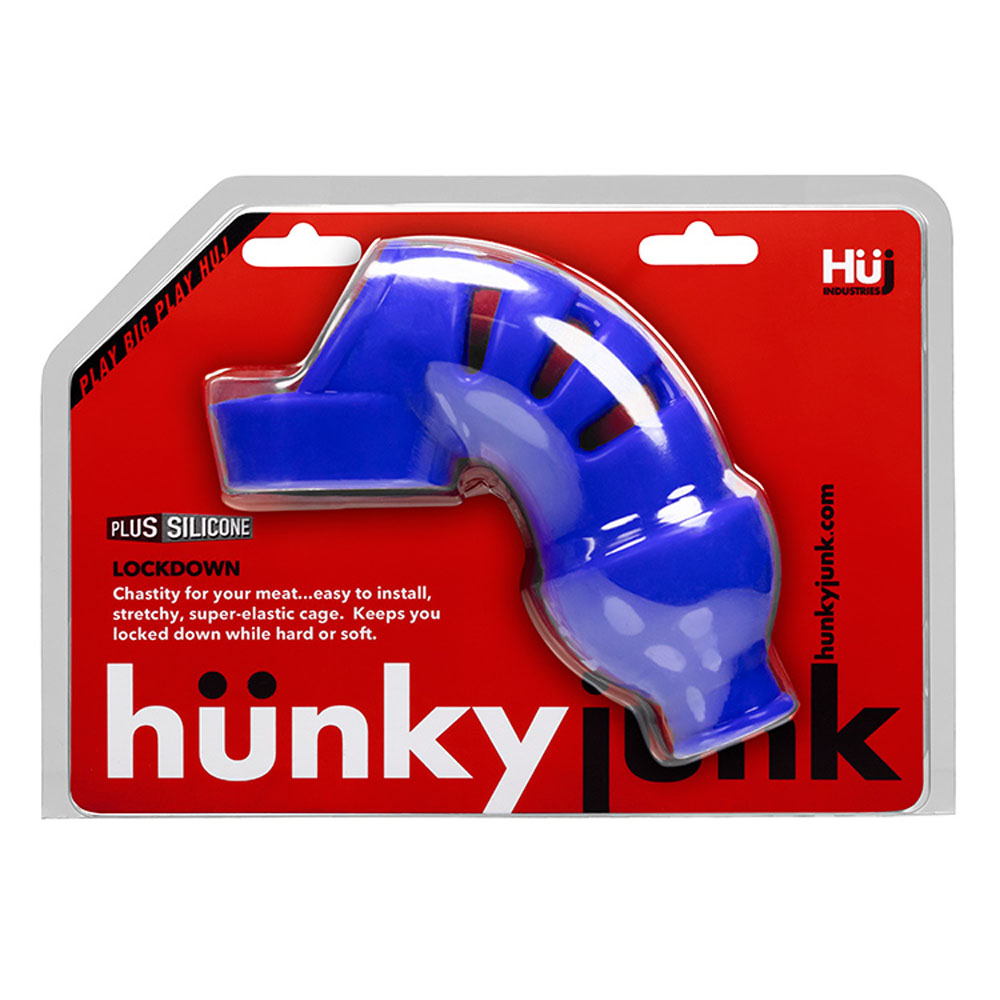 hunkyjunk lockdown chasity packer cobalt