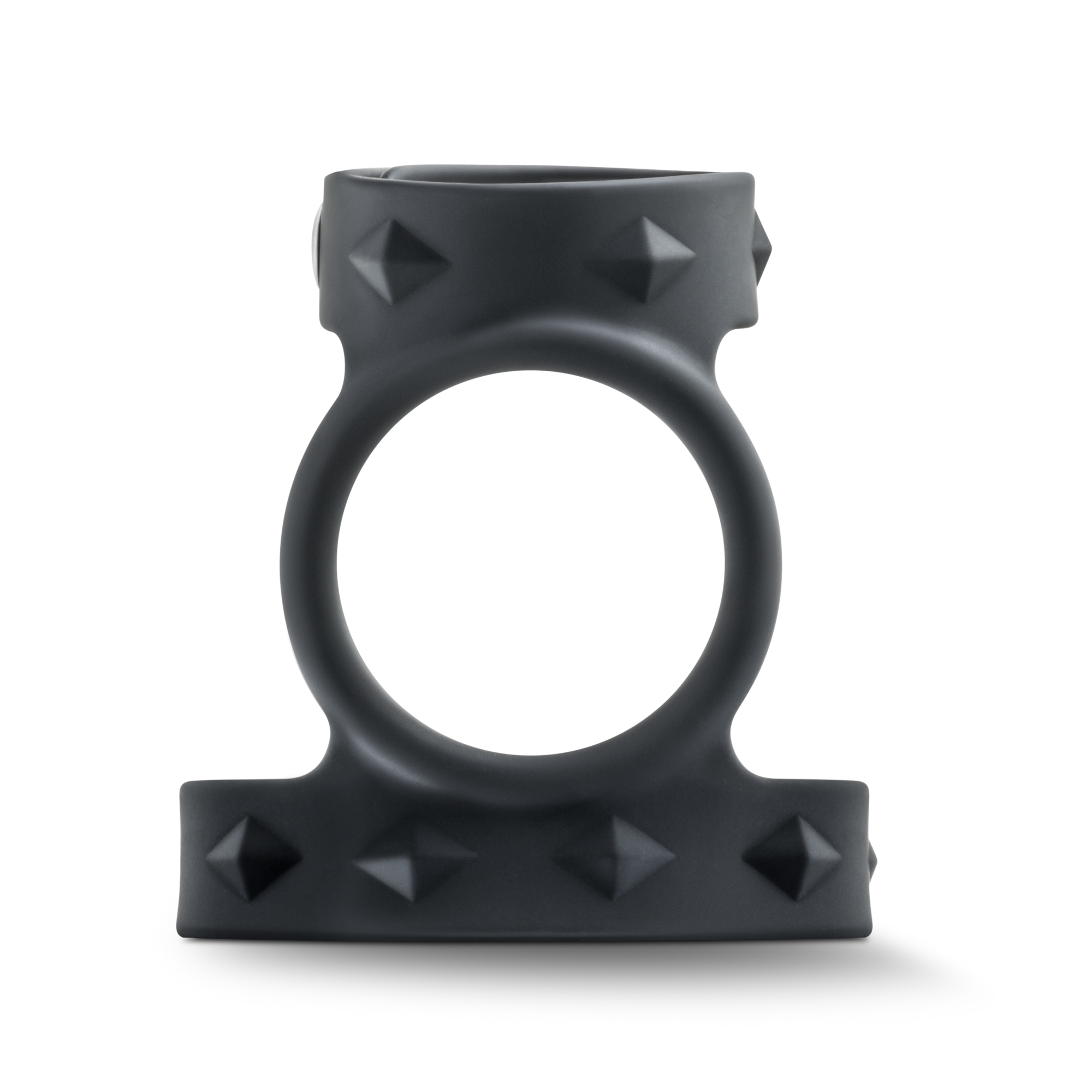 performance vs8 silicone double cock & ball strap black