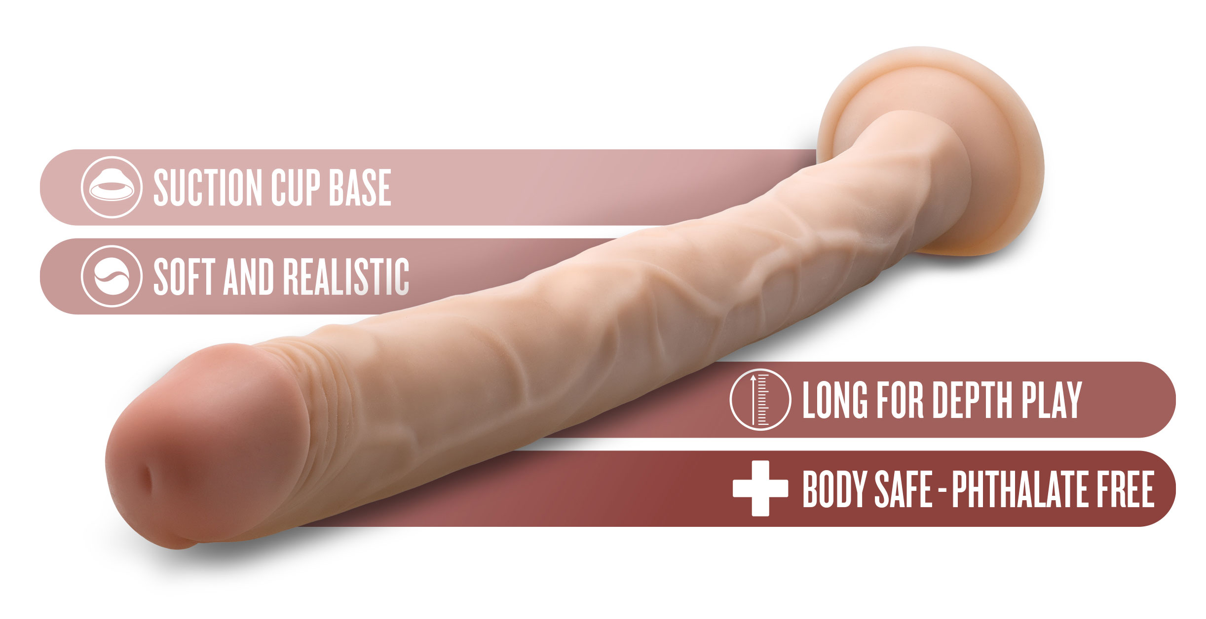 dr. skin 19 inch dildo beige