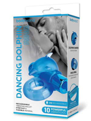 bodywand rechargeable dancing dolphin ring blue