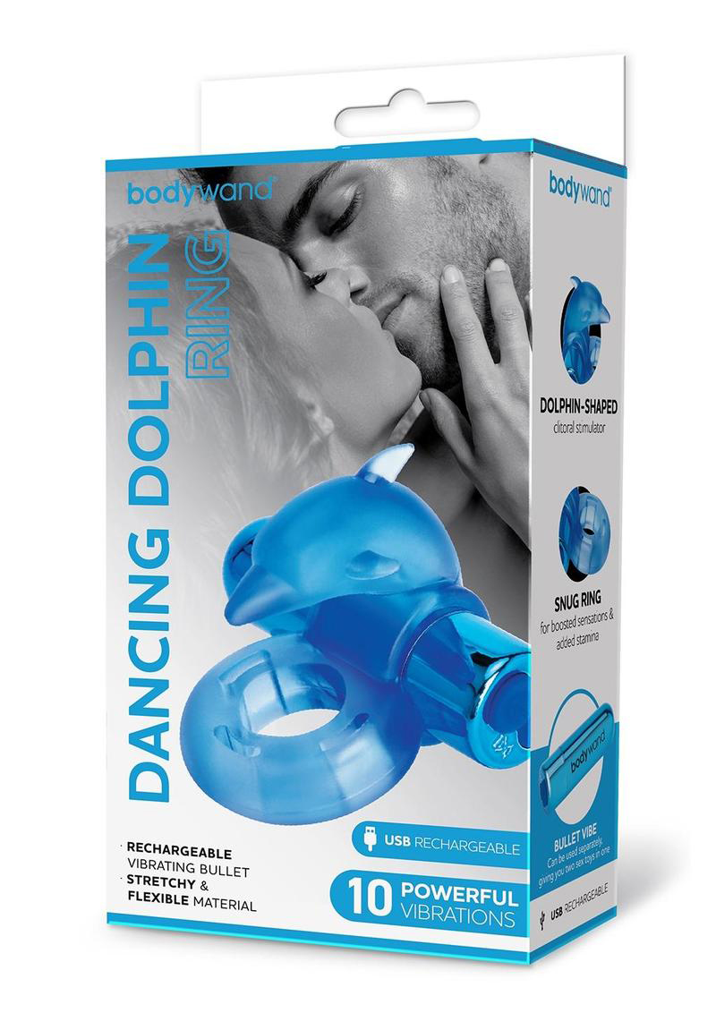 bodywand rechargeable dancing dolphin ring blue