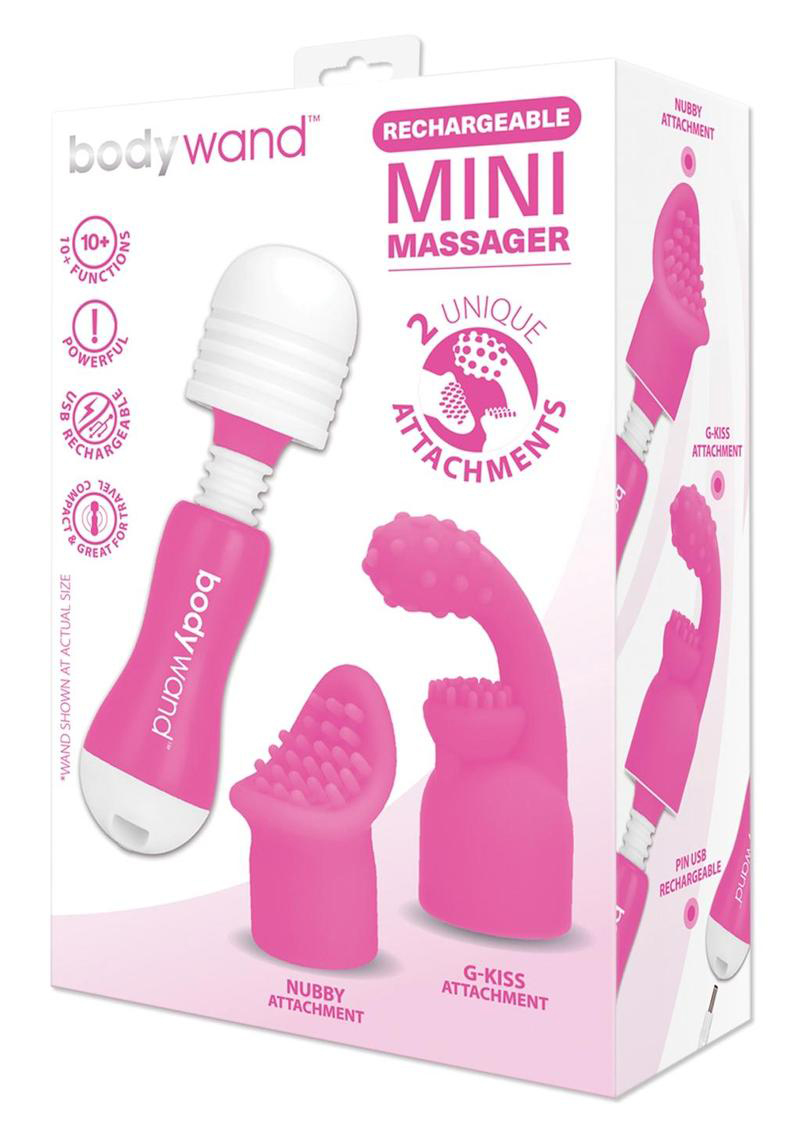 bodywand rechargeable mini massager with attachments pink bodywand rechargeable mini massager with attachments pink
