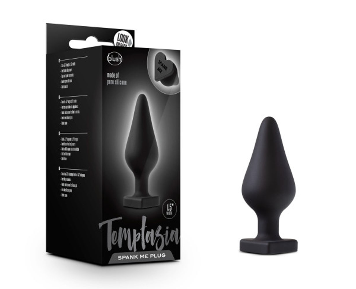temptasia spank me butt plug black