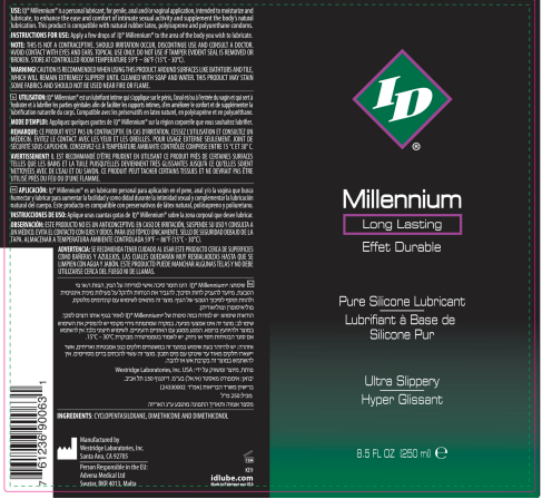 id millennium silicone lubricant 8.5 oz