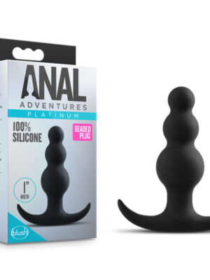 anal adventures platinum beaded plug black