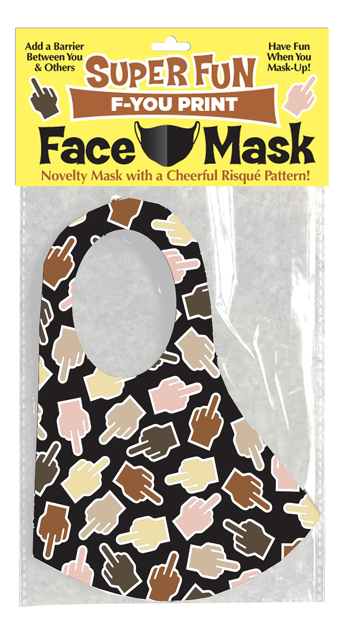 super fun f you finger mask